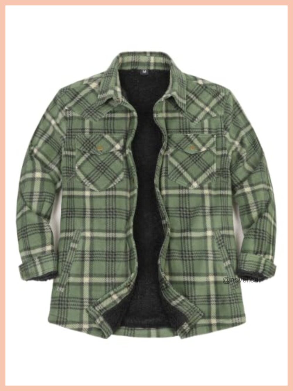 Sherpa Lined Plaid Shacket Snap-Front Shirt Jacket